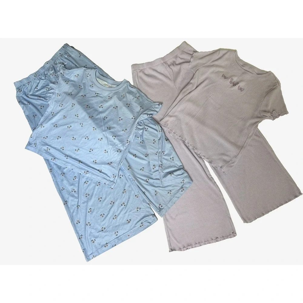 Set of 2 2pc Girls Carter's Pajamas Top/Pant Set Lavender/Blue Size 10/12